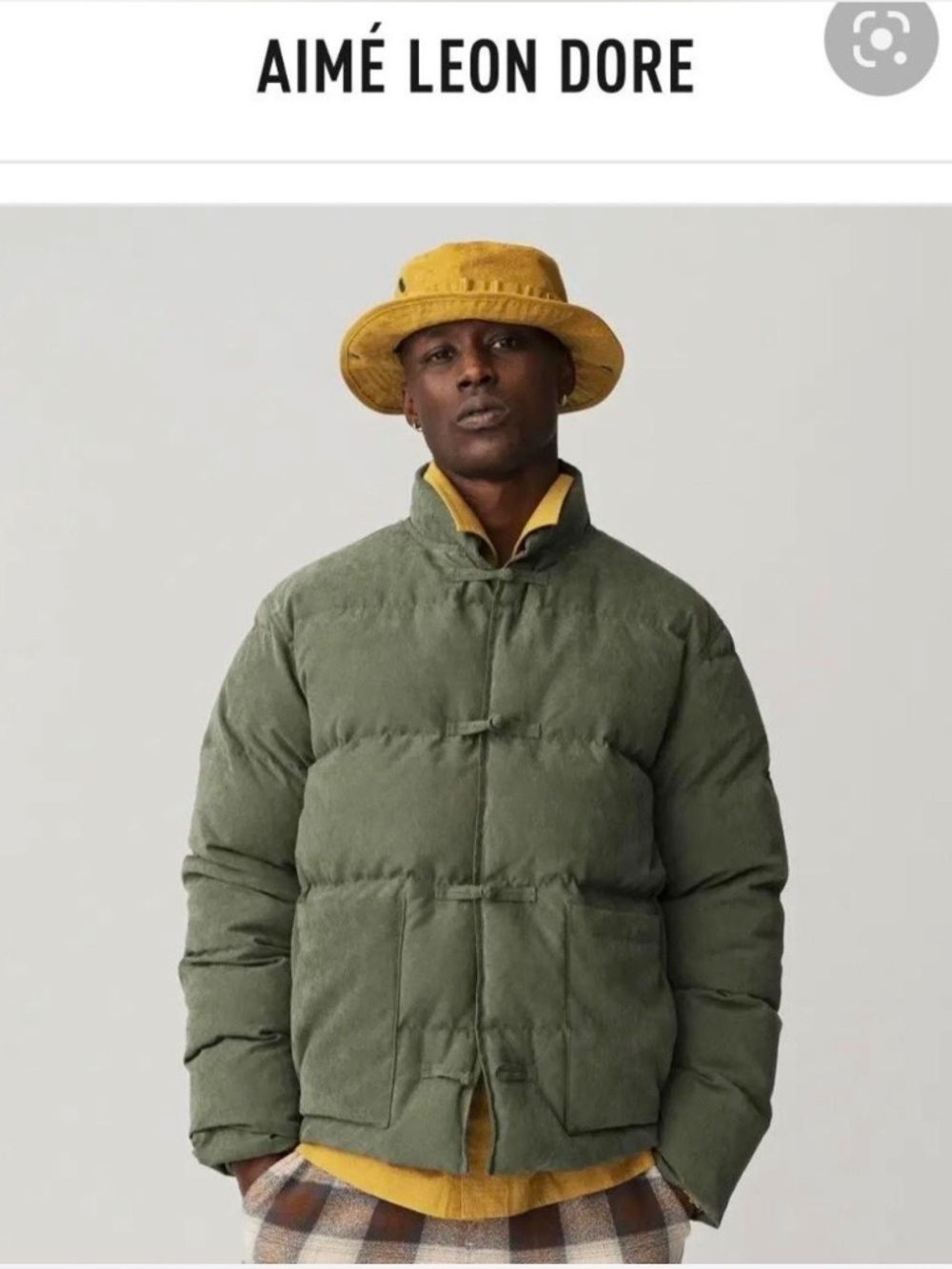 aime leon dore brand new with tags down cardigan jacket